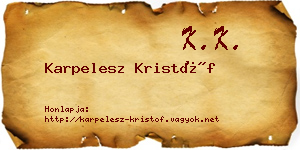 Karpelesz Kristóf névjegykártya